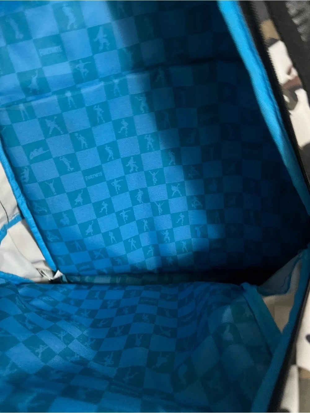 Fortnite Backpack Camo Checkered School Bag Black Multicolor Gaming Kids